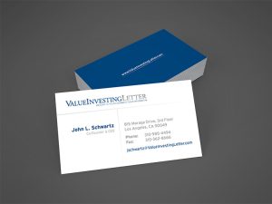 Imagine 360 Marketing Value Investing Letter Business Cards